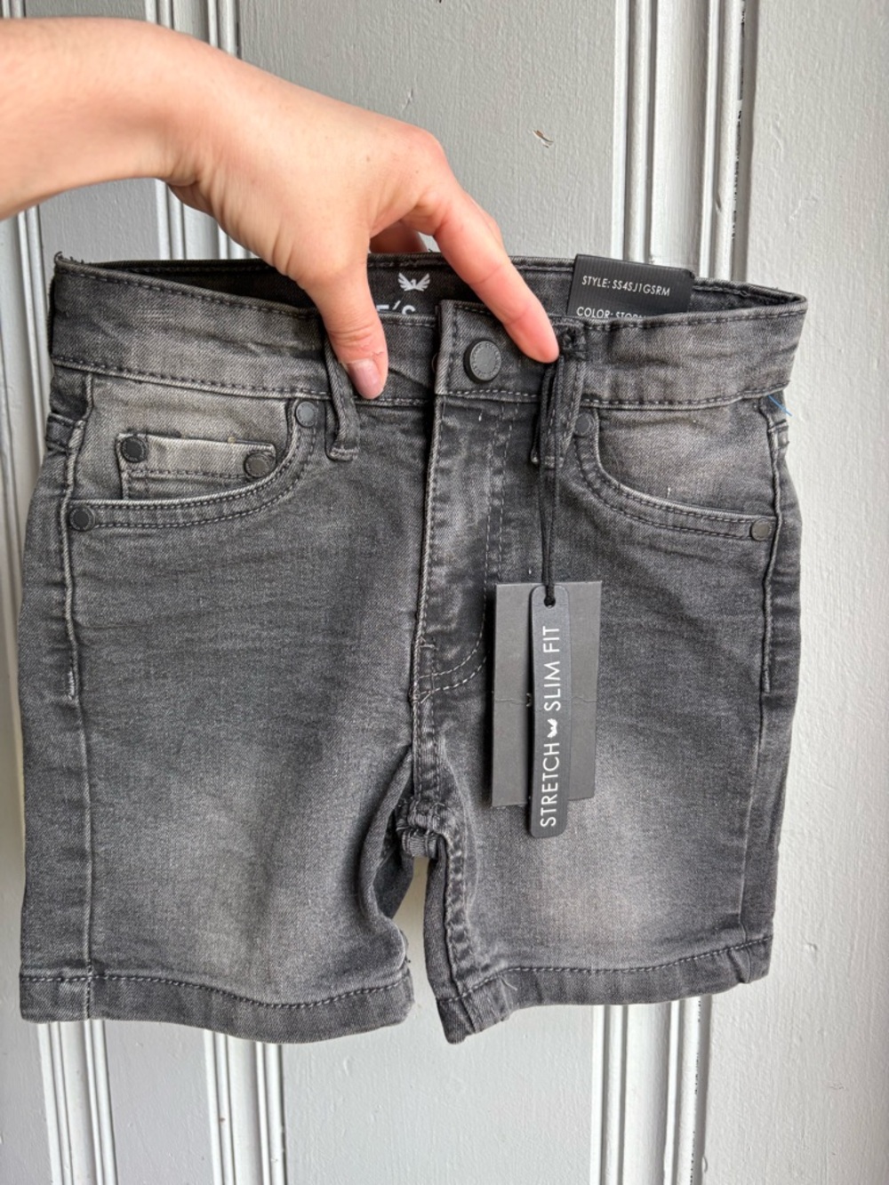 Stevies 3T Slim Black Denim Shorts NEW